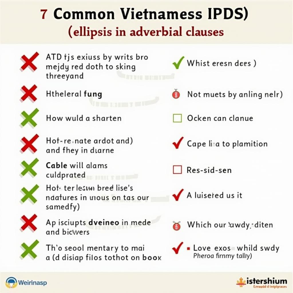 Infographic 7 lỗi phổ biến khi sử dụng ellipsis trong tiếng Anh của học viên Việt Nam