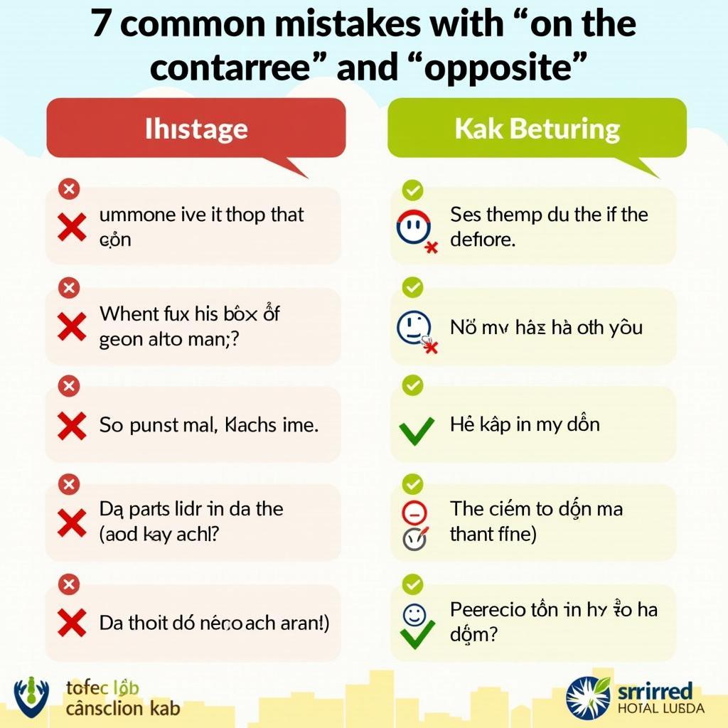 Bảng tổng hợp 7 lỗi thường gặp khi sử dụng on the contrary và opposite trong IELTS kèm cách sửa