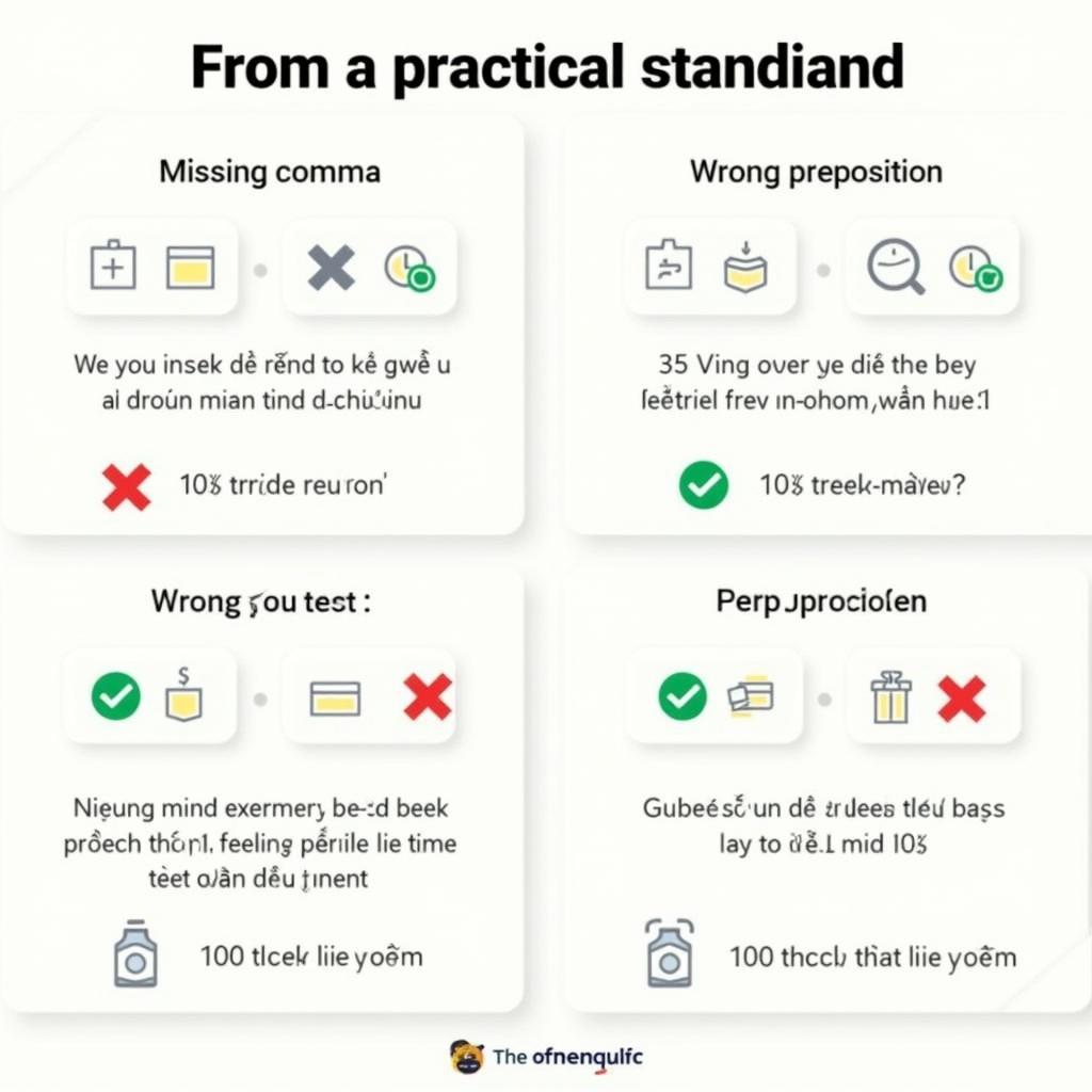 Infographic 5 lỗi thường gặp khi sử dụng from a practical standpoint trong IELTS và cách sửa