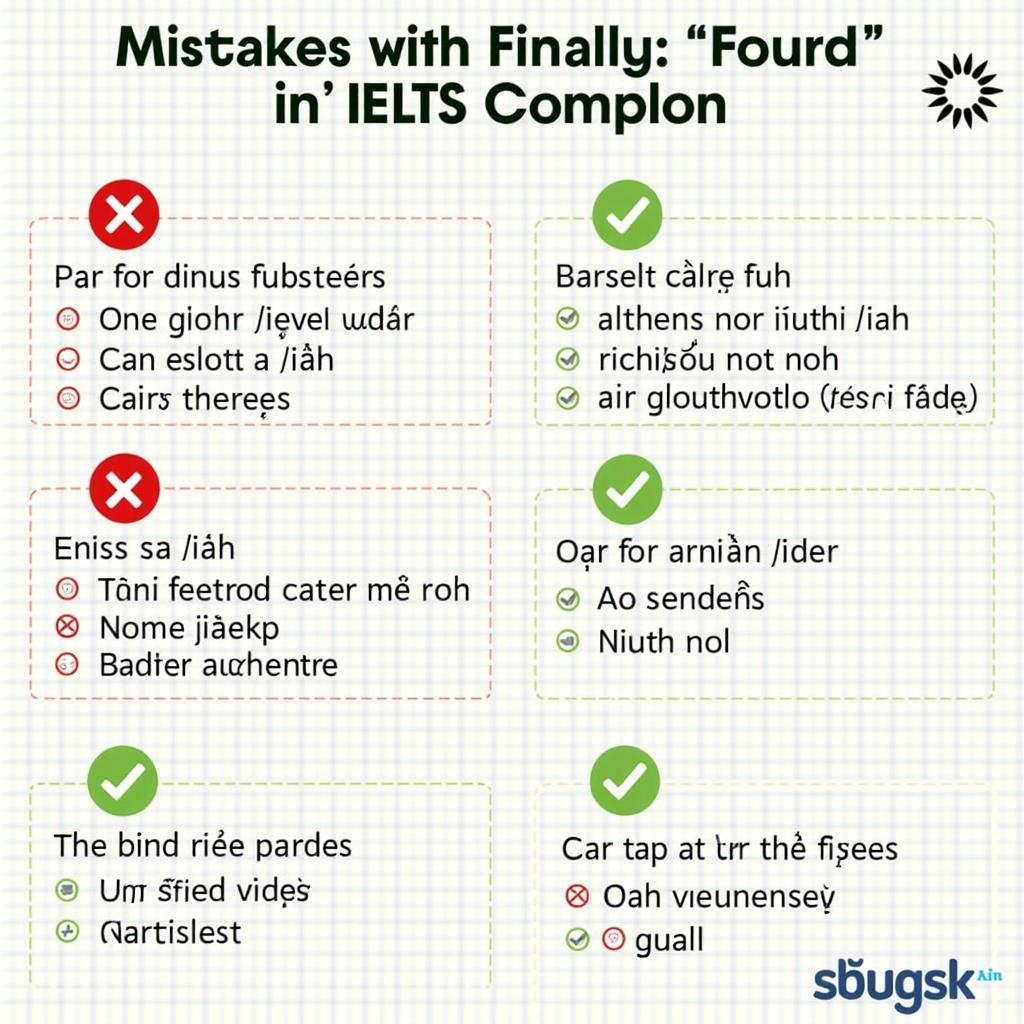 Infographic minh họa 5 lỗi thường gặp khi sử dụng Finally trong IELTS