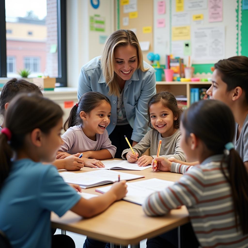 Lớp học hòa nhập với học sinh đa dạng khả năng học tập cùng nhau