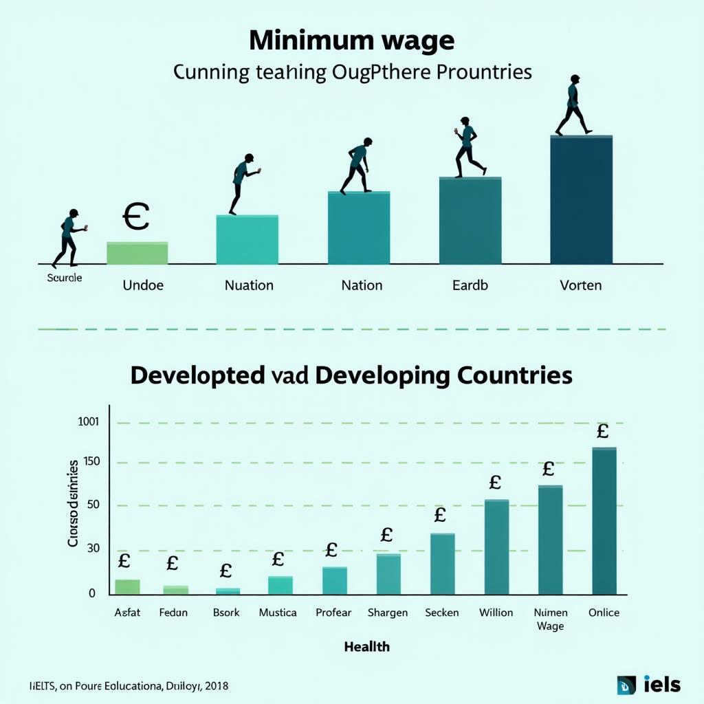 So sánh mức lương tối thiểu giữa các quốc gia phát triển và đang phát triển trong bài viết IELTS Writing Task 2 về chủ đề lương tối thiểu toàn cầu