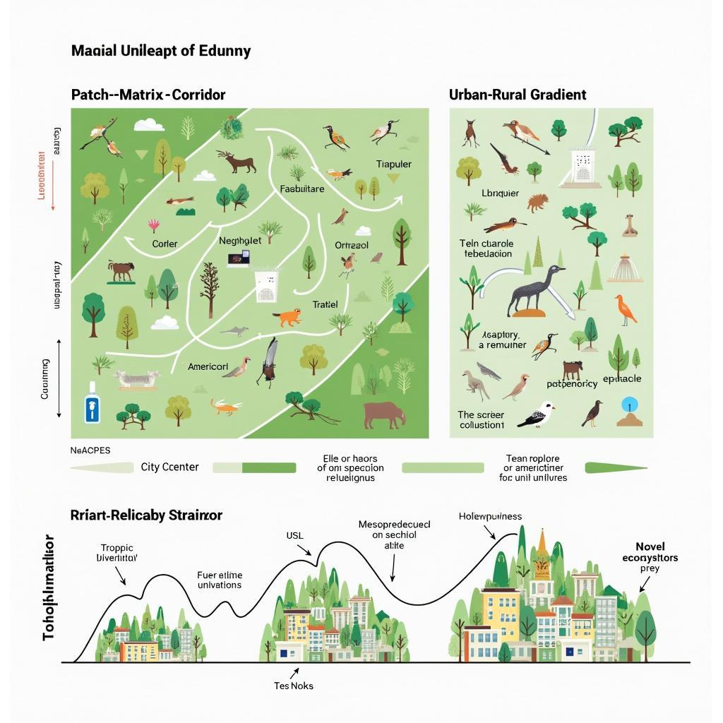 Mô hình lý thuyết về tương tác giữa đô thị hóa và động vật trong bài đọc IELTS học thuật