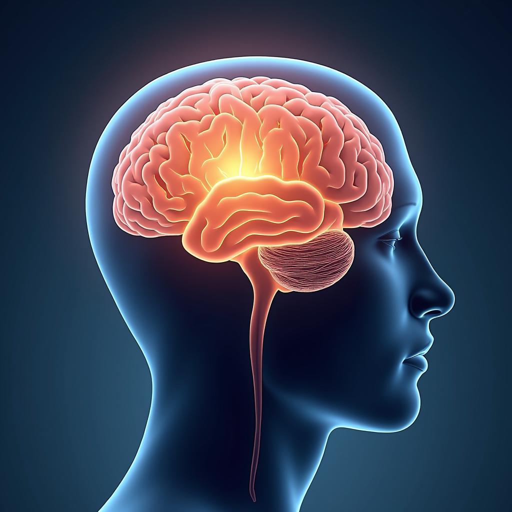 Sơ đồ não bộ minh họa sự kích hoạt của mạng chế độ mặc định (default mode network) khi tâm trí sao nhãng.