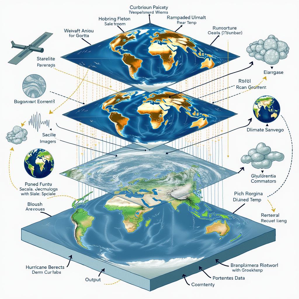 Mạng neural network phân tích dữ liệu khí hậu toàn cầu với các lớp xử lý phức tạp