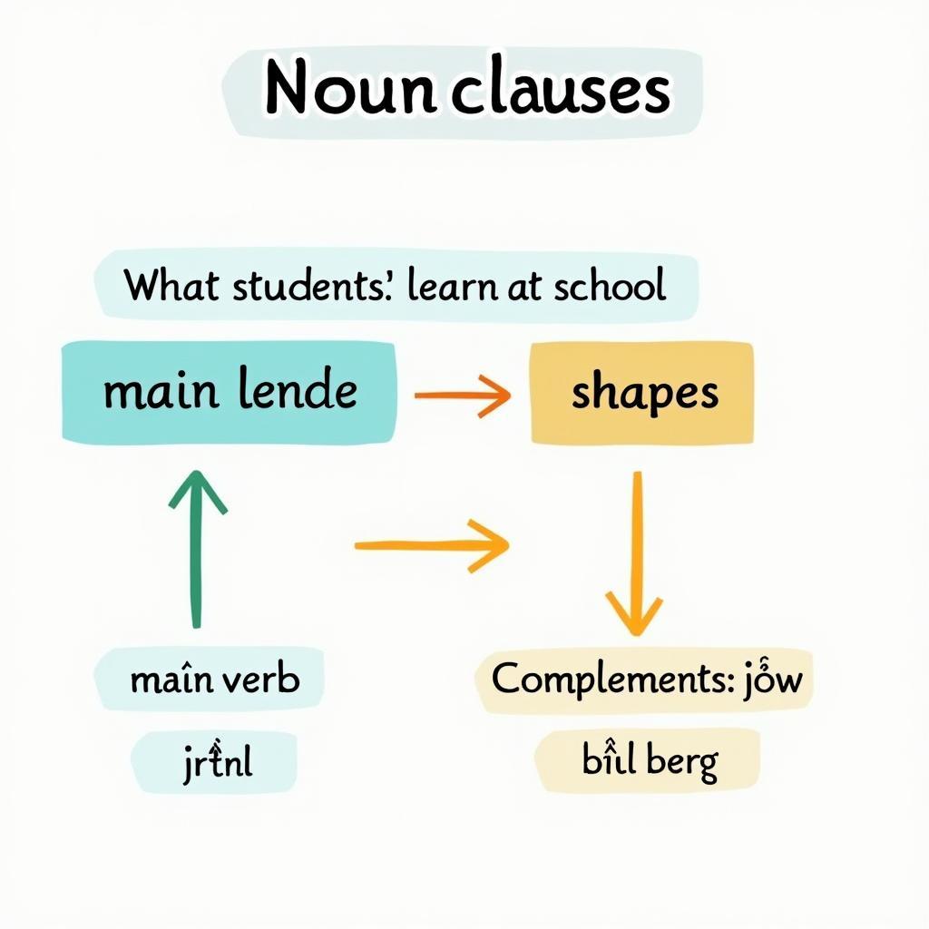 Sơ đồ phân tích cấu trúc mệnh đề danh từ làm chủ ngữ trong câu tiếng Anh IELTS với các thành phần
