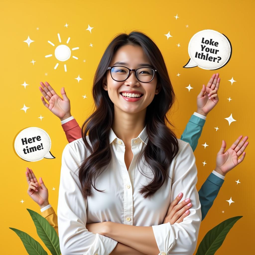 Minh họa người lạc quan ảnh hưởng tích cực đến người xung quanh trong IELTS Speaking Part 2