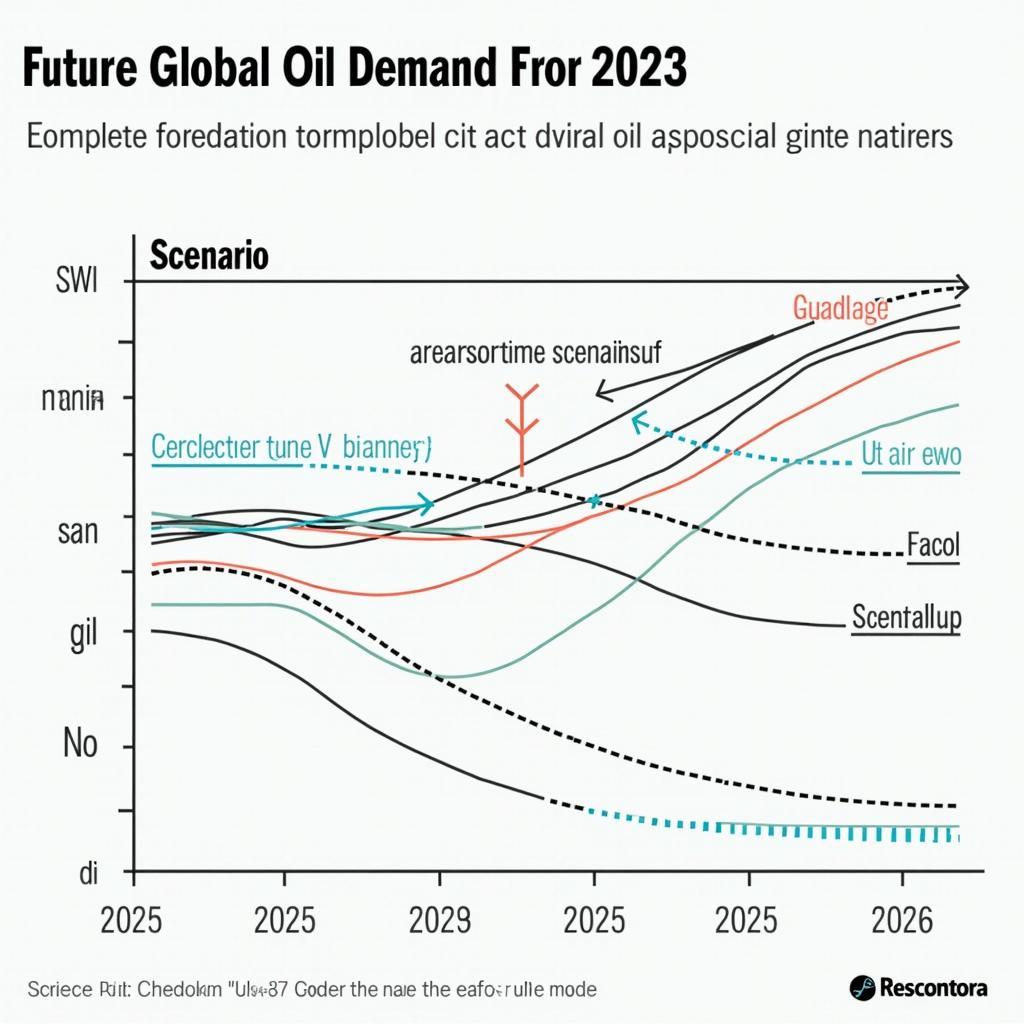 Mô hình dự báo phức tạp về nhu cầu dầu mỏ toàn cầu trong tương lai với nhiều kịch bản khác nhau