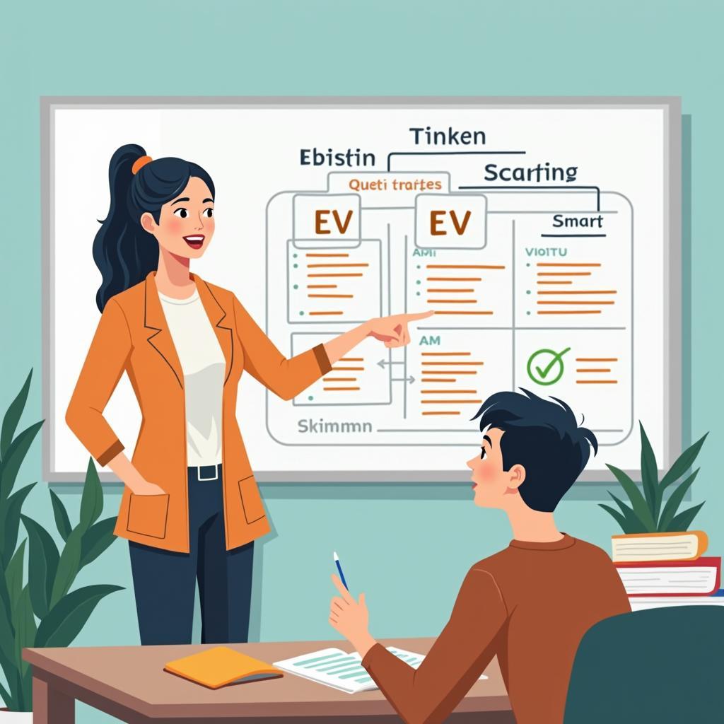 Minh họa kỹ thuật làm bài IELTS Reading về EV và smart grid