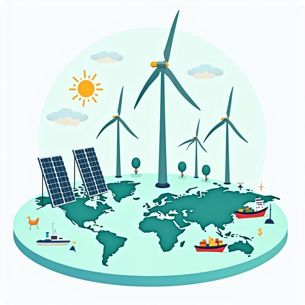 Năng lượng tái tạo và tác động đến chính sách thương mại quốc tế trong IELTS Reading