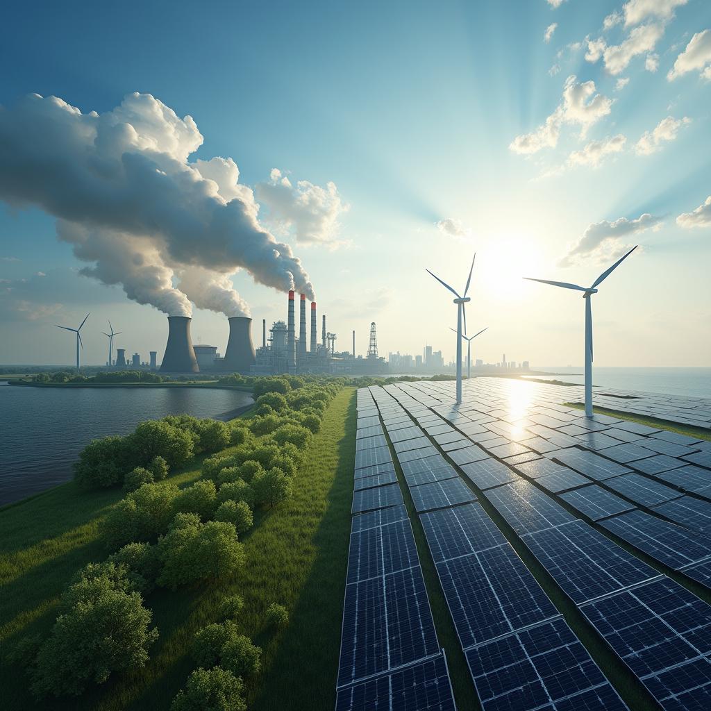 Sự chuyển đổi năng lượng tái tạo thay thế nhiên liệu hóa thạch trên toàn cầu