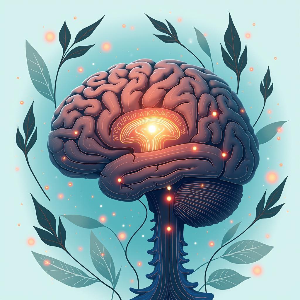 Minh họa kết nối não bộ và quá trình học tập về môi trường bền vững