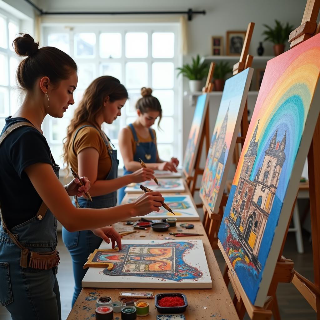 Nghệ sĩ quốc tế hợp tác trong dự án nghệ thuật đa văn hóa sáng tạo