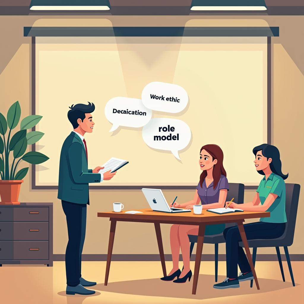 Người truyền cảm hứng làm việc chăm chỉ trong bài thi IELTS Speaking với các từ vựng quan trọng