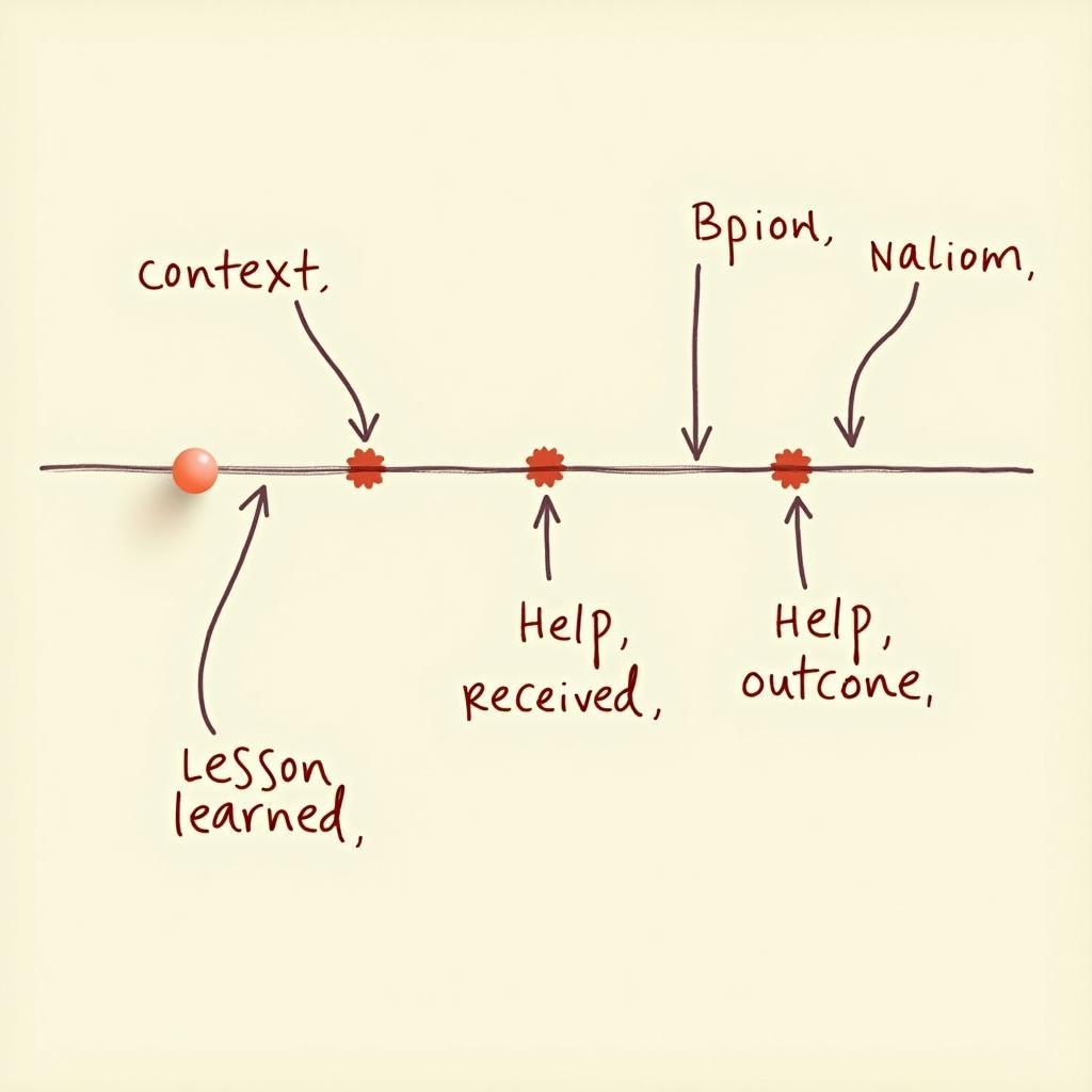 Sơ đồ timeline luyện Part 2 cho chủ đề rely on others