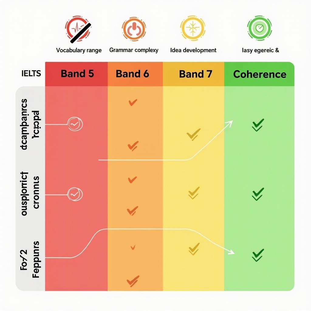 So sánh đặc điểm của các band điểm IELTS Writing Task 2 từ 5 đến 9