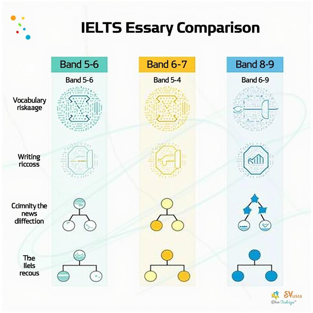 So sánh các đặc điểm của bài viết IELTS Writing Task 2 ở các mức band điểm khác nhau