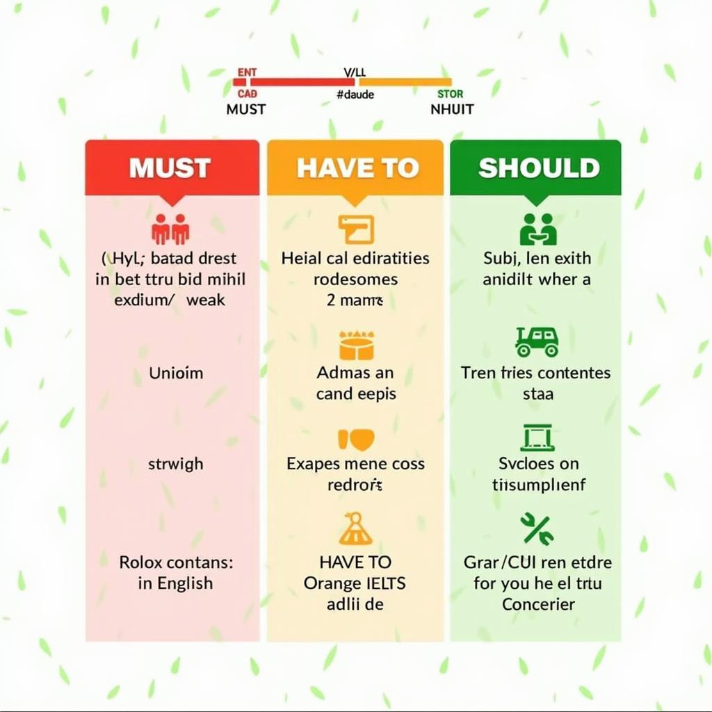 Sự khác biệt giữa Must Have To và Should trong diễn tả nghĩa vụ tiếng Anh IELTS