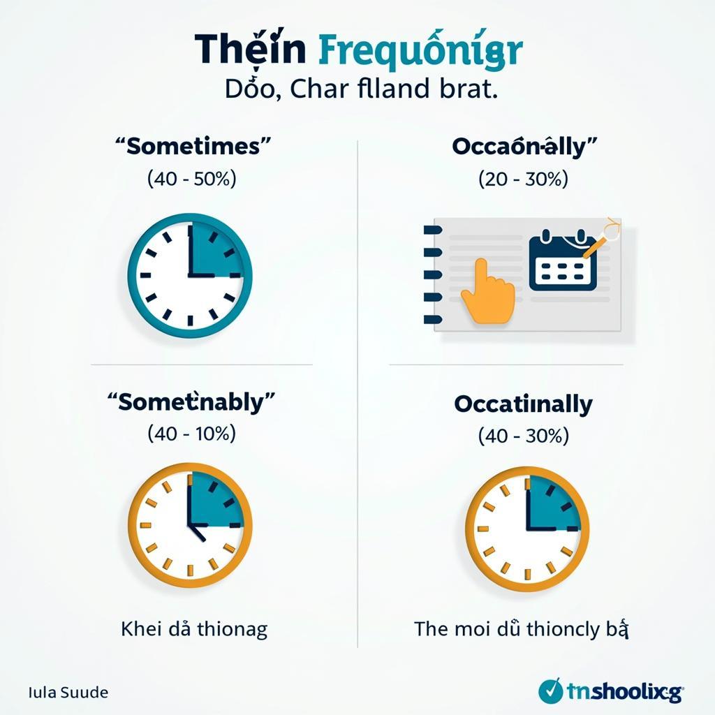 Biểu đồ so sánh tần suất sử dụng sometimes và occasionally trong bài thi IELTS Speaking và Writing