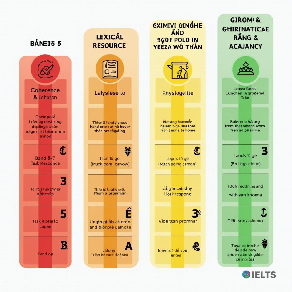 Bảng phân tích chi tiết các tiêu chí chấm điểm IELTS Writing Task 2 từ Band 5 đến Band 9