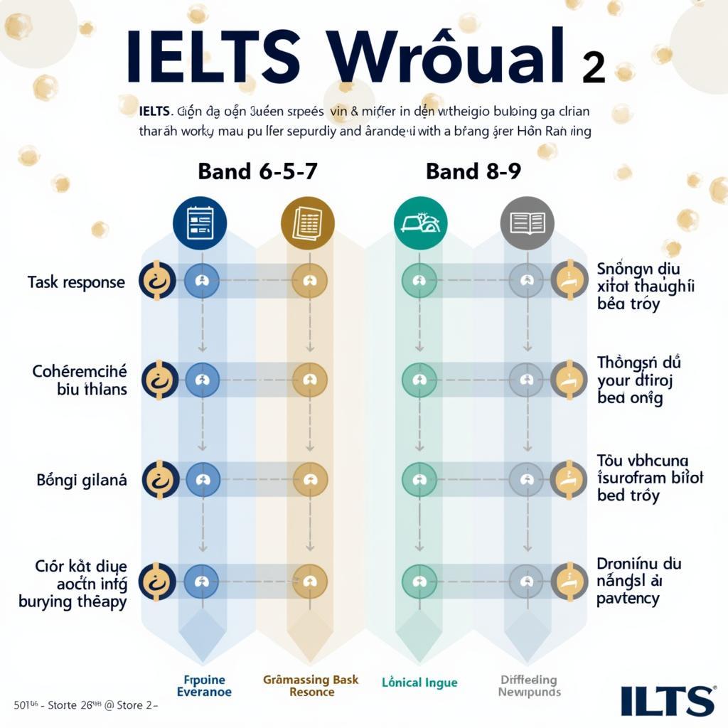 So sánh chi tiết các tiêu chí chấm điểm IELTS Writing Task 2 giữa các mức band