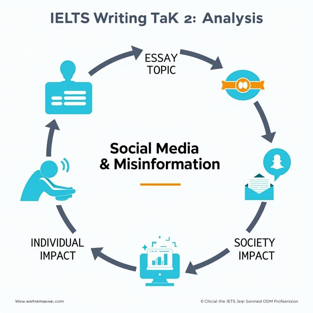 Phân tích đề bài IELTS Writing Task 2 về vai trò internet lan truyền thông tin sai lệch và mạng xã hội