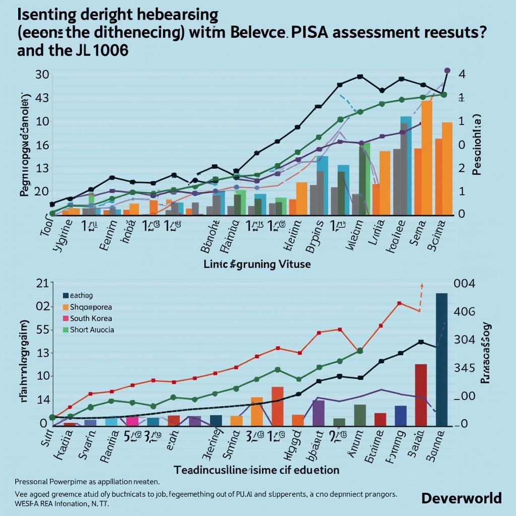 Biểu đồ so sánh thành tích học sinh các nước qua chương trình đánh giá PISA