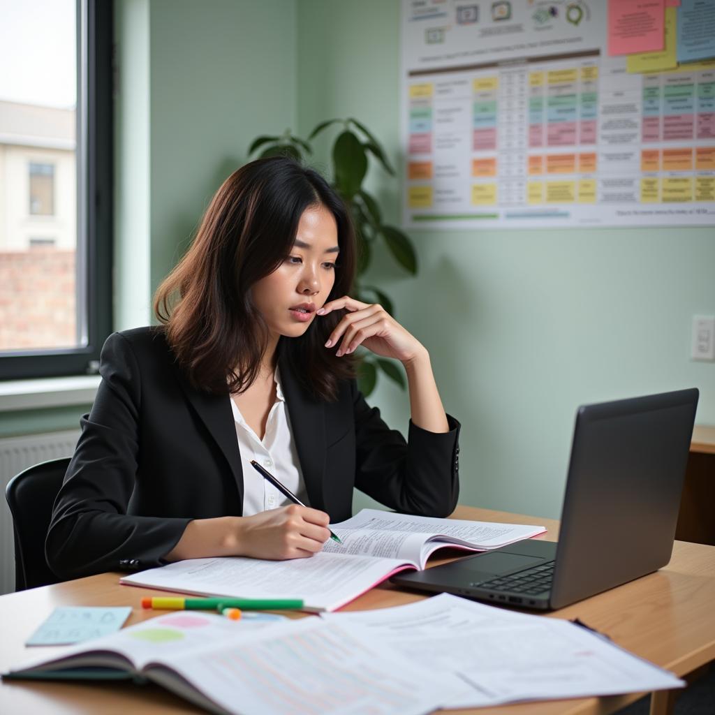 Học viên Việt Nam luyện tập kỹ năng viết IELTS Writing Task 2 để đạt band điểm cao