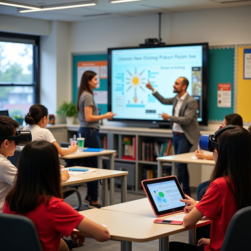 Phương pháp giảng dạy hiện đại tương tác giúp học sinh yêu thích môn học