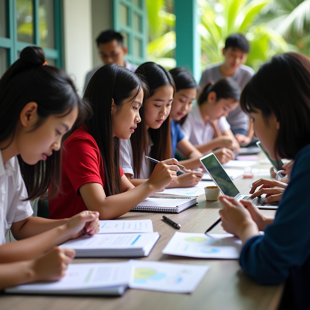 Học sinh tham gia dự án học tập dựa trên thực tiễn kết nối với cộng đồng