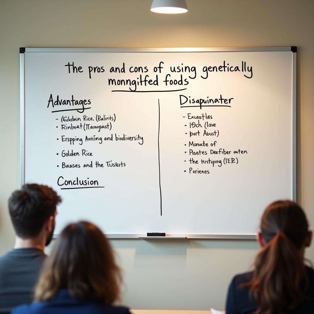 Phân tích the pros and cons of using genetically modified foods trong IELTS Writing Task 2