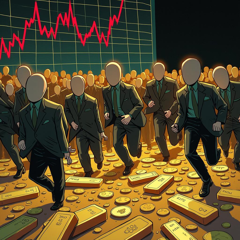 Đám đông nhà đầu tư đổ xô mua vàng theo tâm lý bầy đàn, gây ra những rủi ro và sai lầm phổ biến.