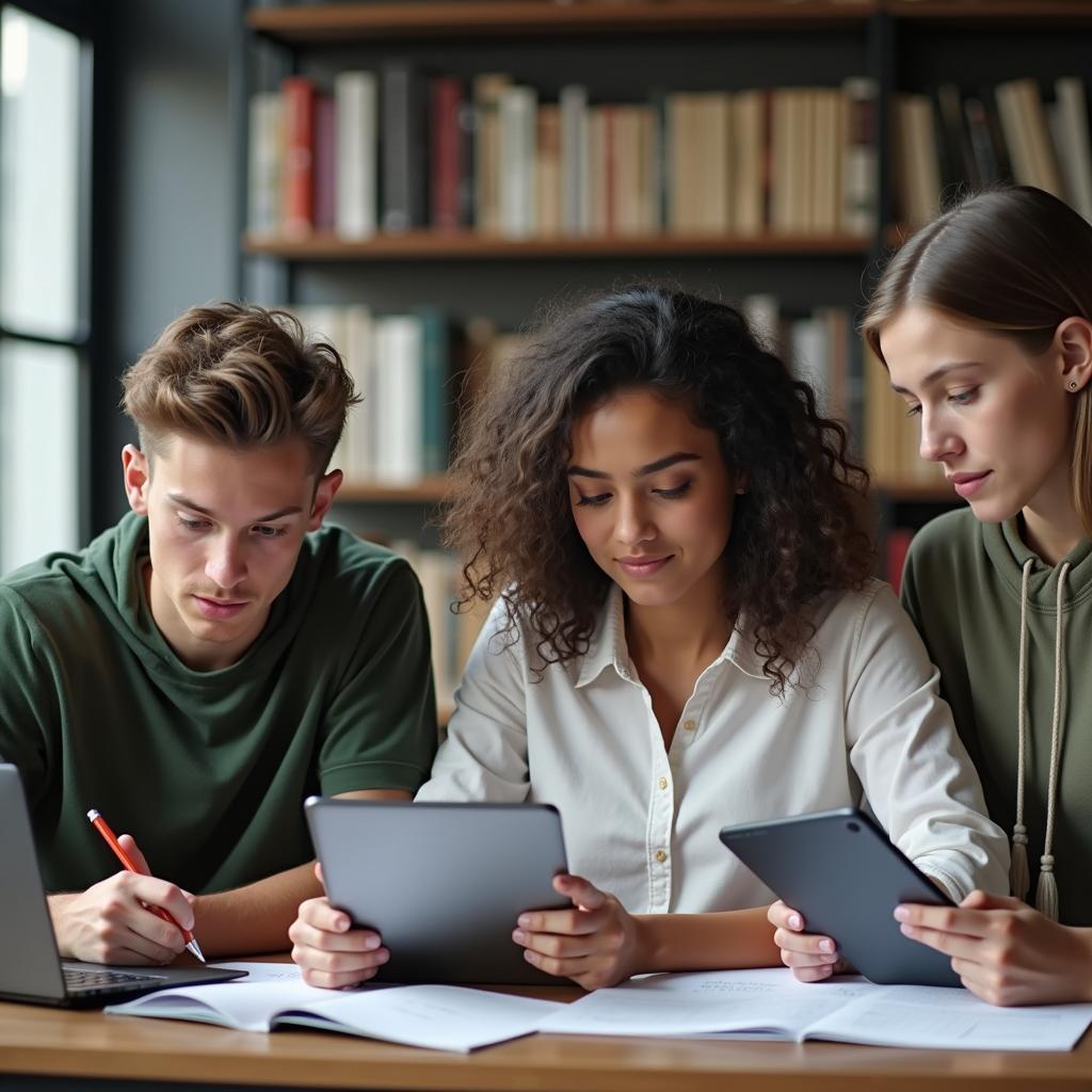 Sinh viên trẻ đang nghiên cứu về quản lý ngân sách và đầu tư cá nhân