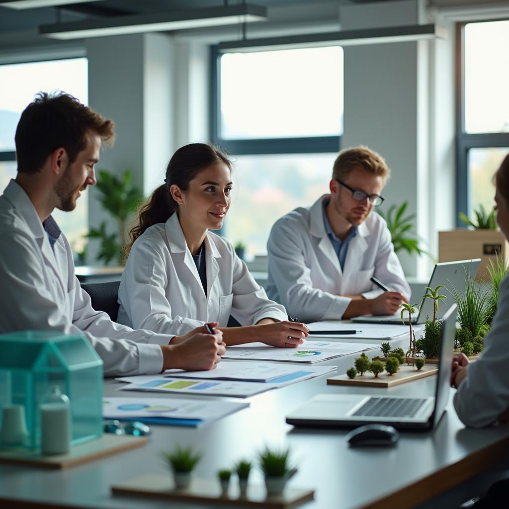 Sinh viên thực hiện nghiên cứu về phát triển bền vững tại trường đại học