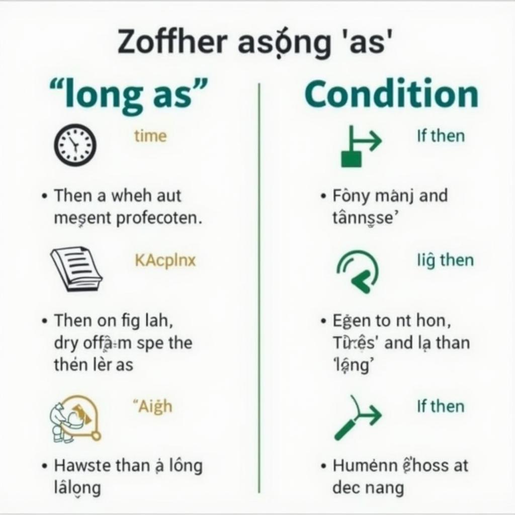 So sánh chi tiết cách dùng As Long As Duration và Condition trong ngữ pháp IELTS với ví dụ