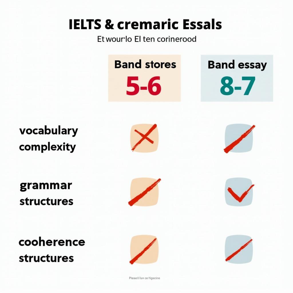 So sánh chi tiết các bài mẫu IELTS Writing Task 2 với band điểm khác nhau