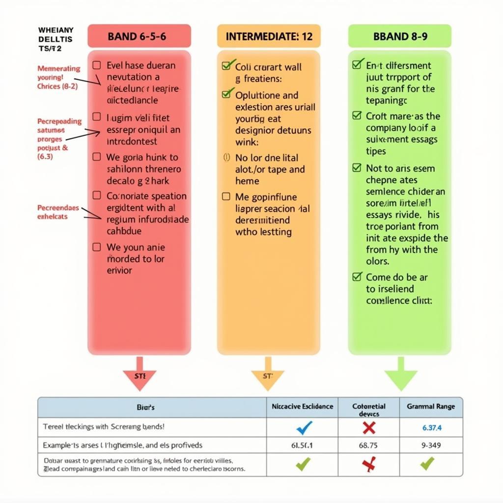 So sánh chi tiết giữa bài mẫu IELTS Writing Task 2 các band điểm 5-6, 6.5-7 và 8-9