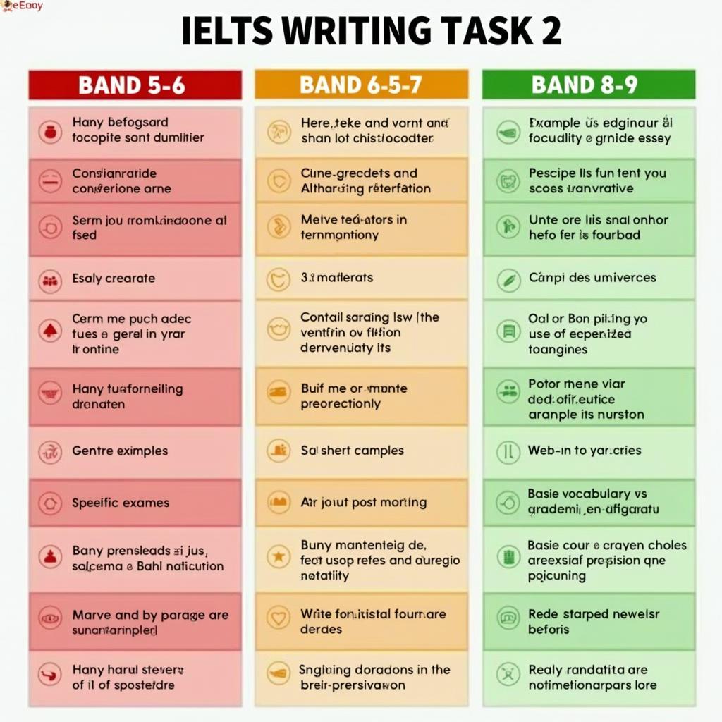 So sánh chi tiết bài mẫu IELTS Writing Task 2 các band điểm 5-6, 6.5-7, 8-9 về quản lý ngành thực phẩm