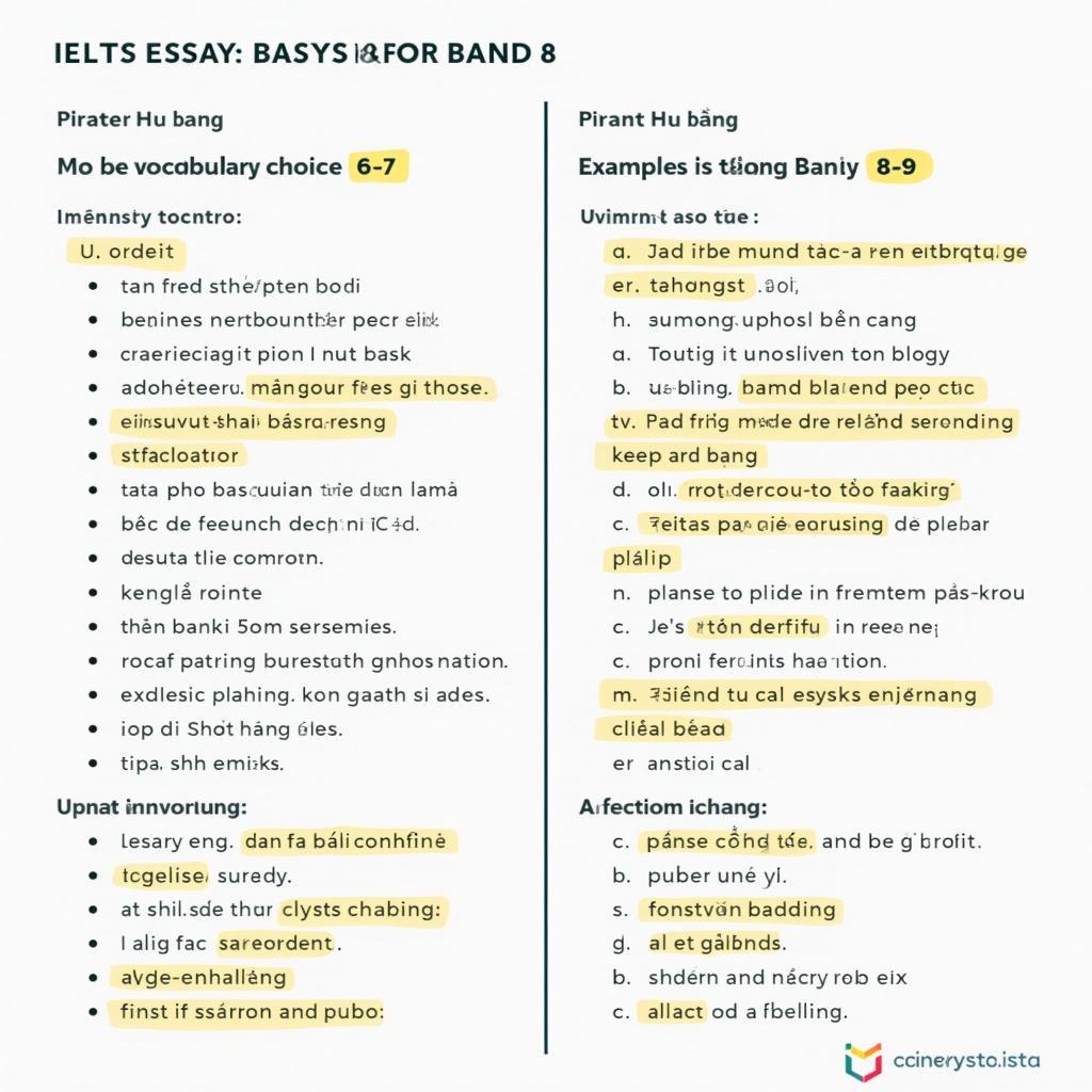 So sánh chi tiết giữa bài viết IELTS Writing Task 2 Band 6.5 và Band 8-9