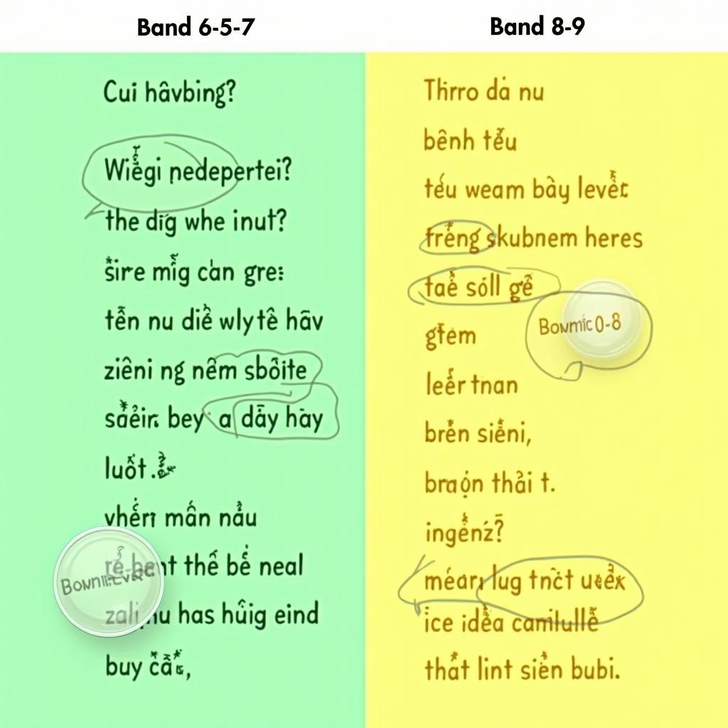 So sánh chi tiết giữa bài viết IELTS Band 6.5-7 và Band 8-9 về chủ đề tự động hóa