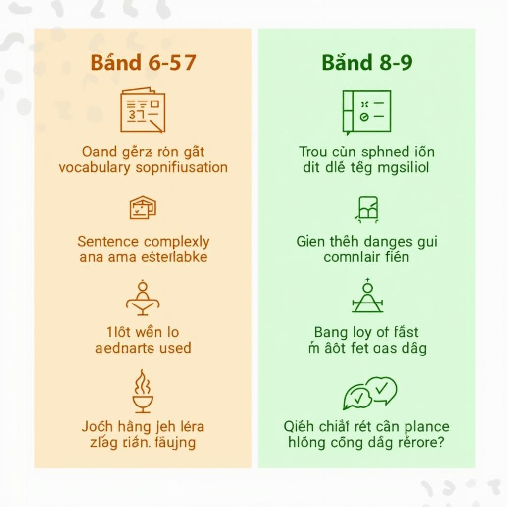 So sánh trực quan giữa bài viết Band 6.5-7 và Band 8-9 trong IELTS Writing Task 2 về lập kế hoạch tài chính