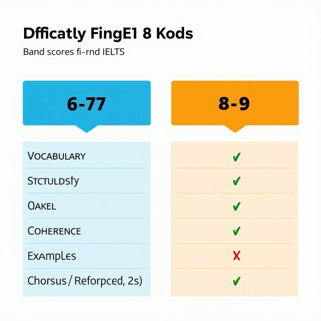 So sánh đặc điểm bài viết IELTS Writing Task 2 các mức band điểm khác nhau
