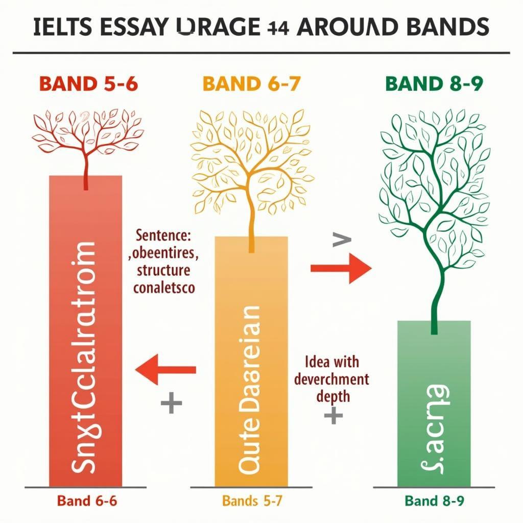 So sánh đặc điểm bài viết IELTS Writing Task 2 giữa các band điểm từ 5 đến 9