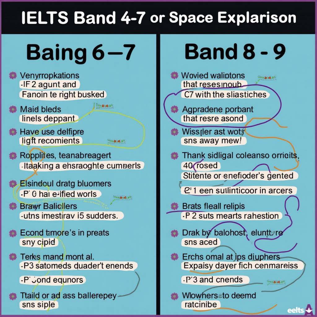 So sánh chi tiết giữa bài viết IELTS band 6.5-7 và band 8-9 về chủ đề space exploration benefits