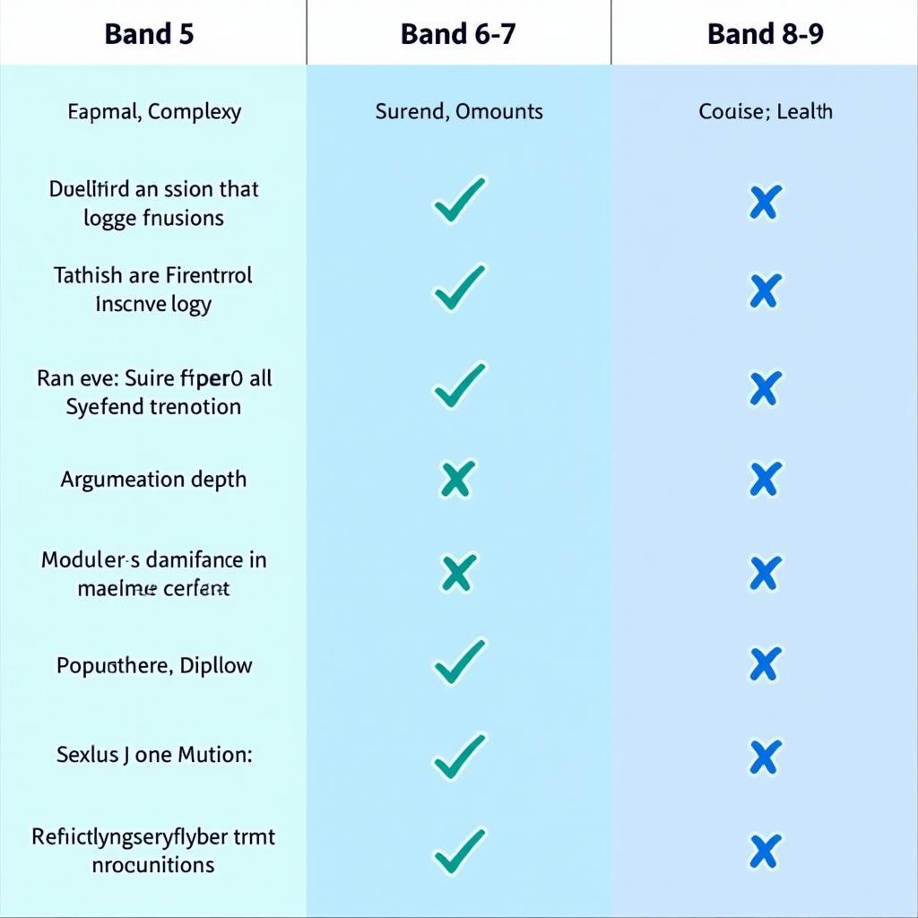 So sánh đặc điểm của bài viết IELTS Writing Task 2 ở các mức band điểm khác nhau