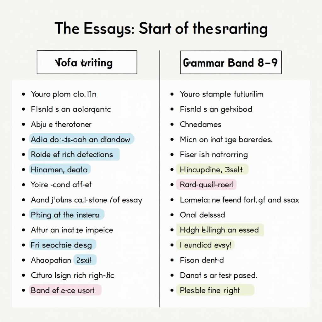 So sánh chi tiết giữa các bài viết IELTS Writing band điểm khác nhau