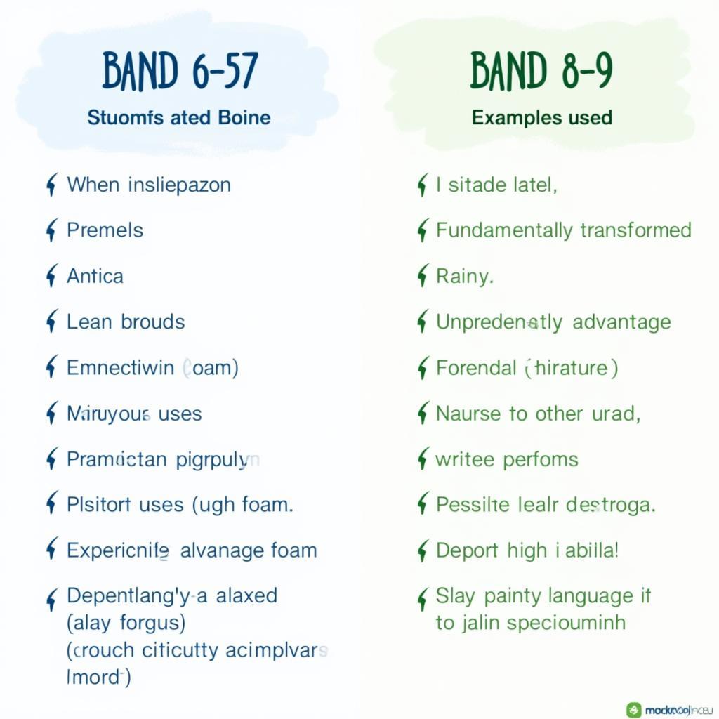 So sánh điểm khác biệt giữa bài viết IELTS Writing Task 2 band 6.5-7 và band 8-9