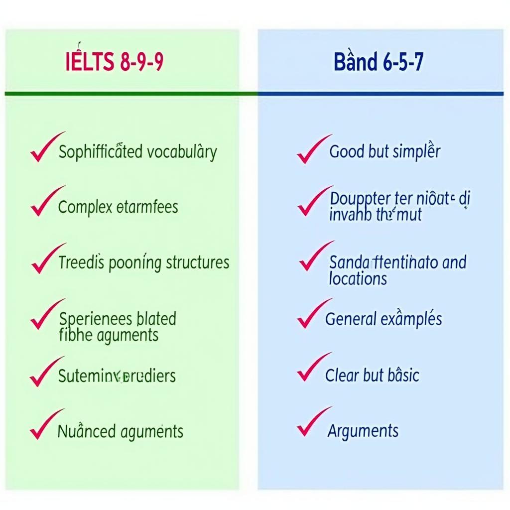 So sánh đặc điểm bài viết IELTS Writing Task 2 các band điểm khác nhau về mạng xã hội