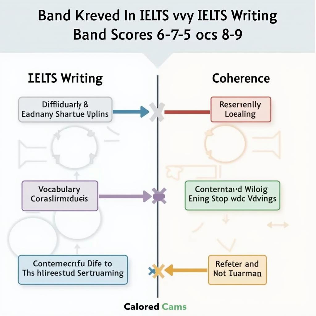 So sánh các mức band điểm IELTS Writing về quản lý nợ với biểu đồ phân tích