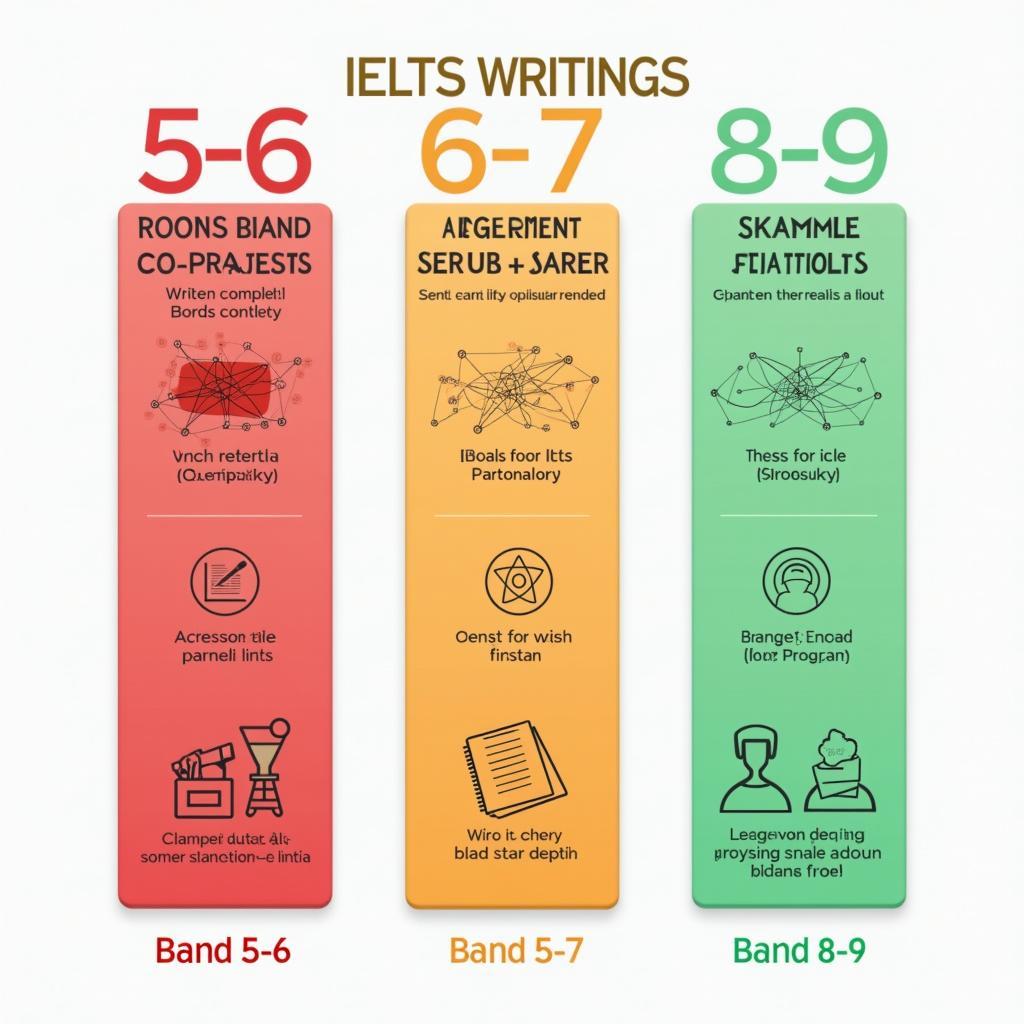 So sánh các đặc điểm của bài viết IELTS Writing Task 2 ở các band điểm khác nhau